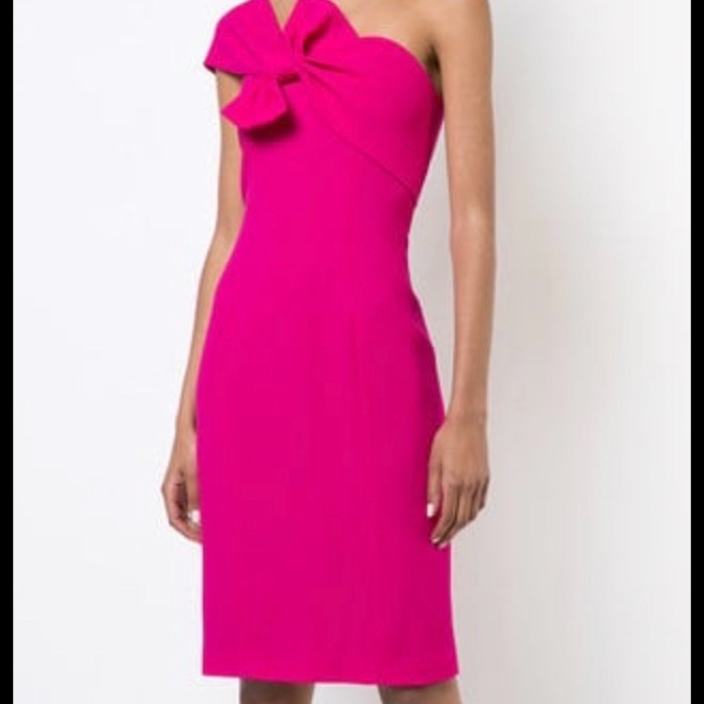 Kimora Lee Simmons Magenta one shoulder dress